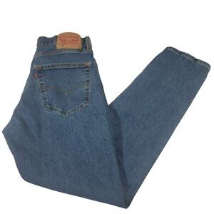 Levi's 502 Denim Jeans, Men 32x30, Med Wash Blue, Straight Leg, Cotton, GUC